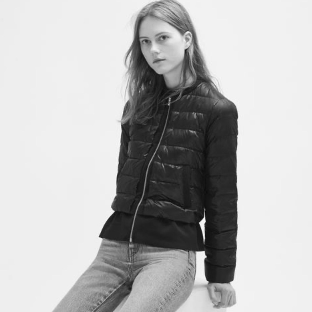 Maje Maya Quilted Down Zip Jacket, Size 2